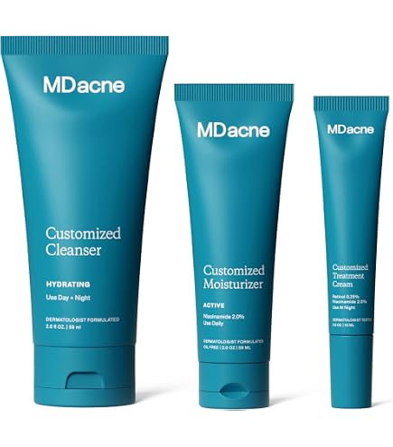Amazon.com : MDacne 3 Step Face Acne Treatment Kit, Benzoyl